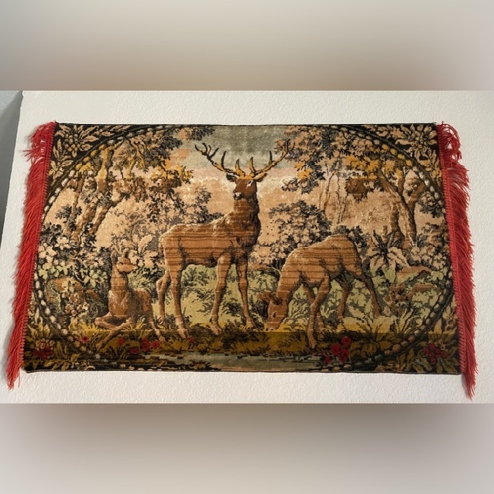 Vintage Rustic Deer Forest Wall Hanging Tapestry